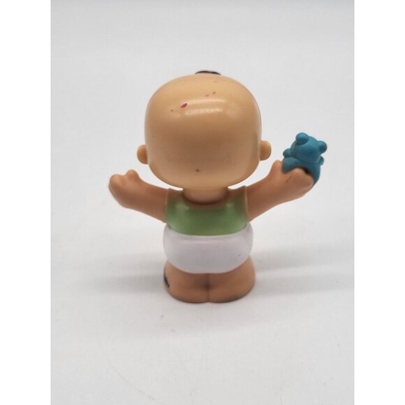 Fisher-Price Little-People Replacement Baby, Green Star Shirt, Blue Rattle GLT76 - Picture 3 of 9